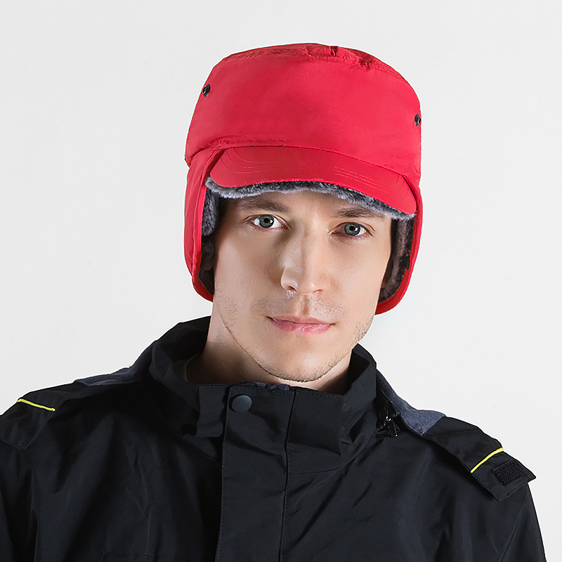 Winter outdoor warm duck hat male sun protection hat female wool thickened warm ear protective hat_voghion.com