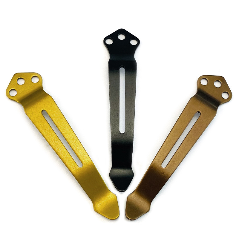 刀具DIY零件 折叠刀夹 不锈钢背夹口袋夹 刀夹子 配件制作刀具