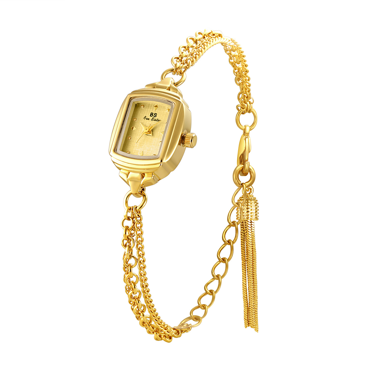 30g Weight Tempered Glass Mirror Material Alloy Strap Material Watch Classification Pointer Display Type Jewelry Buckle Buckle Style Square Dial Shape Casual, Daily Occasion Quartz Movement Solid Color Pattern Women's Gender Elegant Style Elegant Solid Color Jewelry Buckle Quartz Watch Women's Watches 18