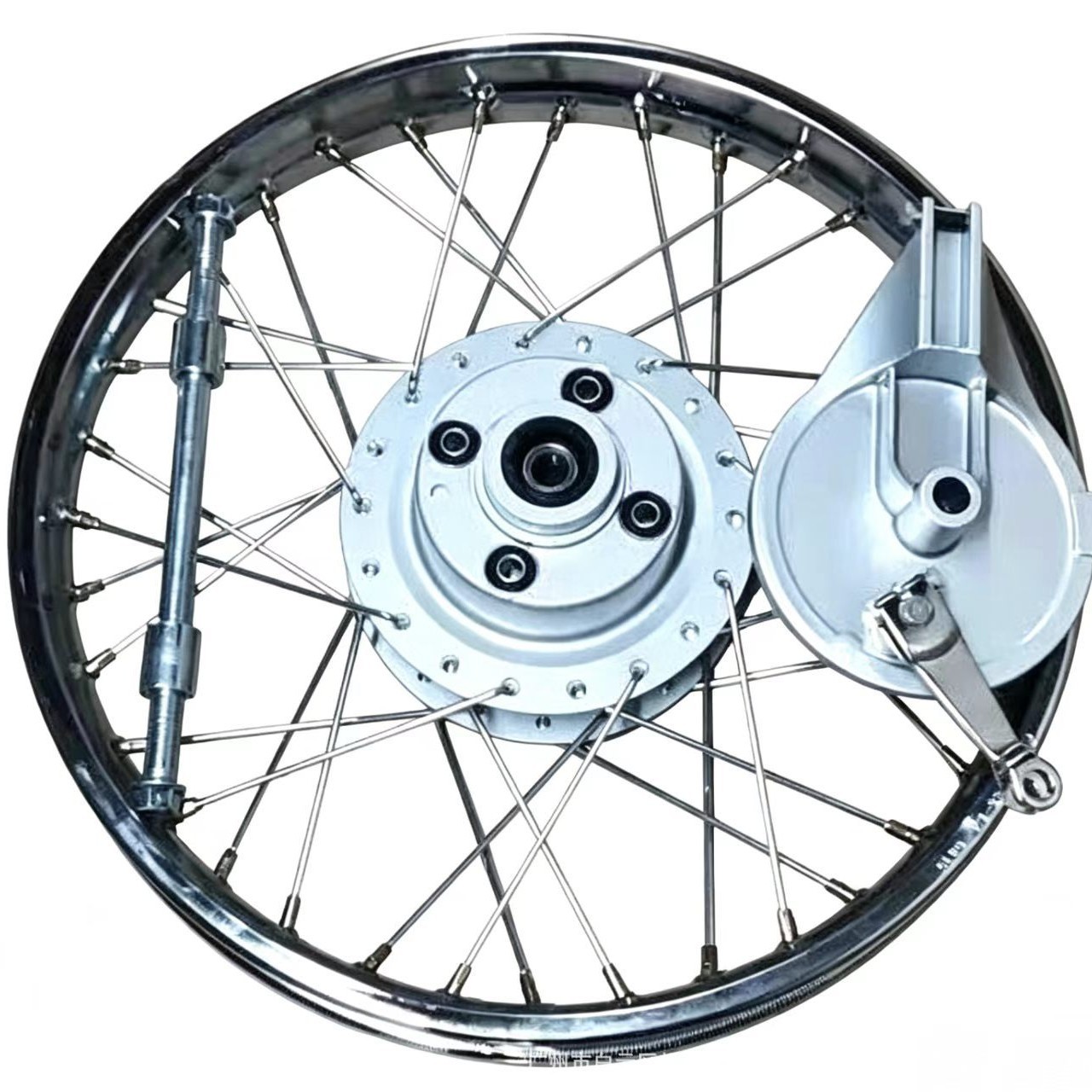 Motorcycle Wheel Hub Wy125-A Happy Men's Cg King 125 Front and Rear Steel Rim Assembly Retro Modified Wheel Assembly