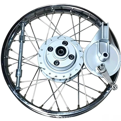 Motorcycle Wheel Hub Wy125-A Happy Men's Cg King 125 Front and Rear Steel Rim Assembly Retro Modified Wheel Assembly