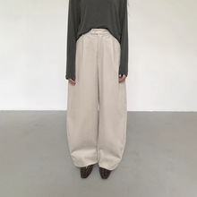 爱与南希十三行2025冬韩风纯棉慵懒休闲阔腿灯芯绒休闲裤女03228