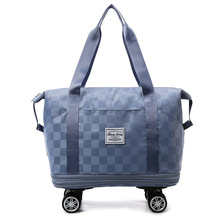 短途旅行包万向轮行李袋待产收纳包双层扩展干湿分离手提行李包