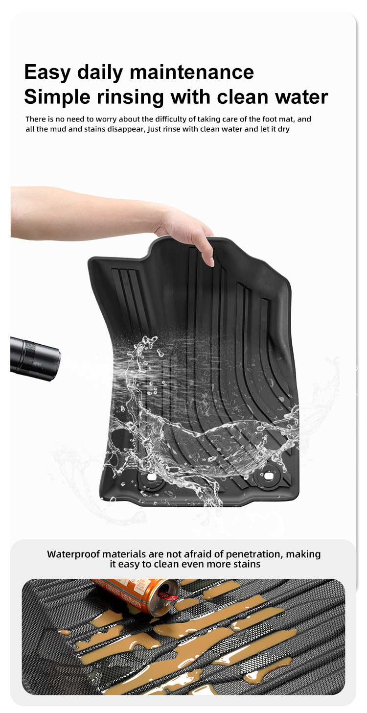 Suitable for 15-24 Models of Toyota Fortuner, Runner, and Crosser Car Floor Mats, Environmentally Friendly Tpe Trunk Mat