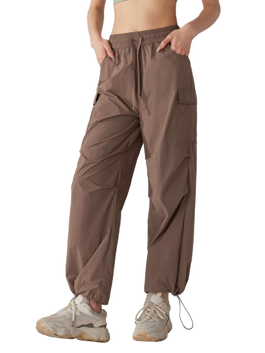 Pantalones Cargo Impermeables para Mujer, Primavera-Verano 2025, Pantalones Deportivos para Senderismo al Aire Libre, Estilo Americano, Pantalones Anchos Cortavientos para Mujer