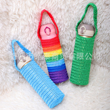 杯套保护套手工针织耐用隔热手提保温杯套杯套水杯套500-800ml