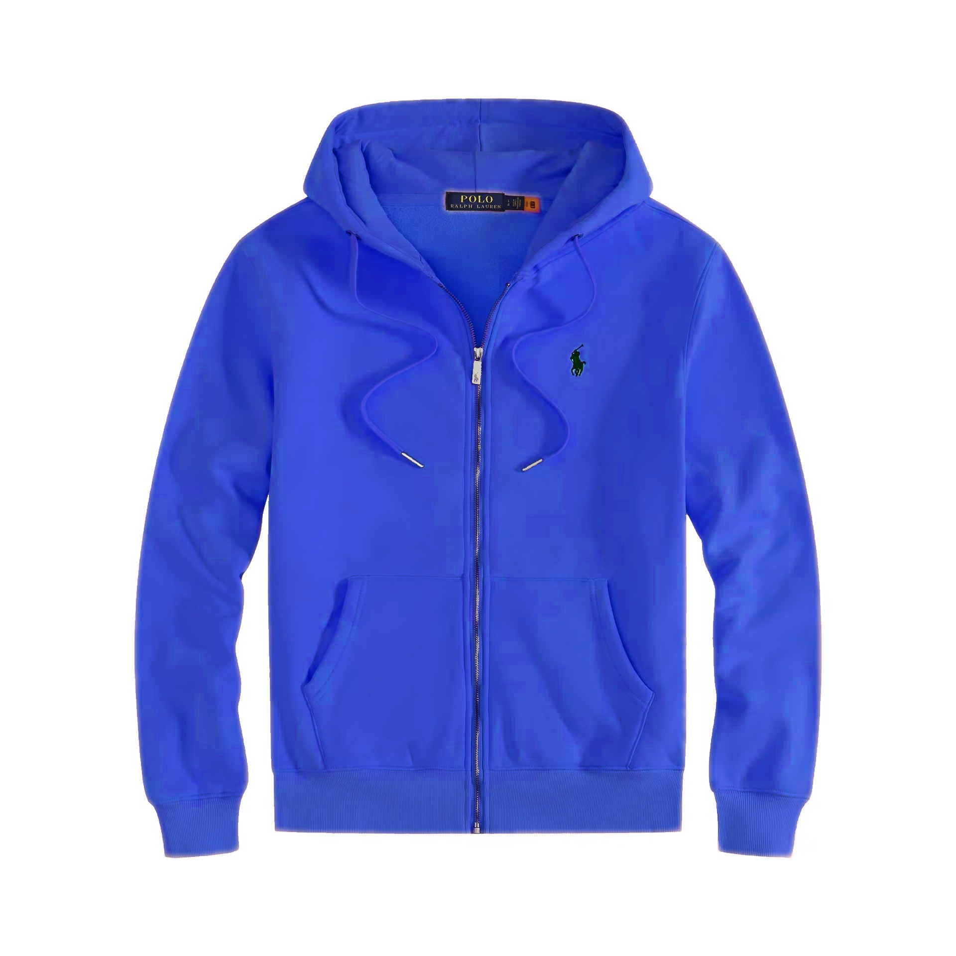 Zipper blue navy label