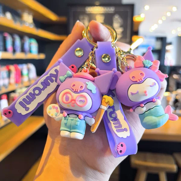 Cute Sanrio Kulomi Keychain Doll Machine Pendant Cartoon Small Gift Small Gift Cinema