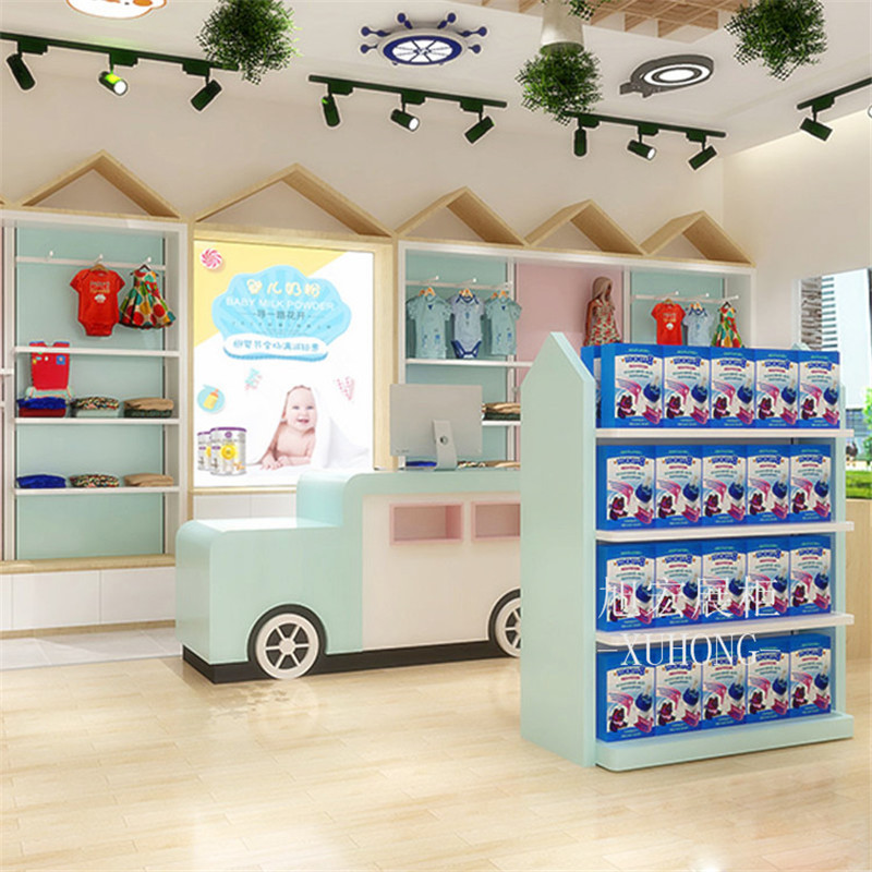 【工厂】服装店童装母婴店货架儿童展示柜孕婴店奶粉展示柜定制