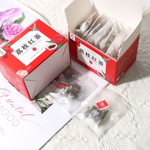 Lychee black tea freeze-dried lychee flavored black tea triangular bag health herbal combination substitute tea tea bag drop shipping
