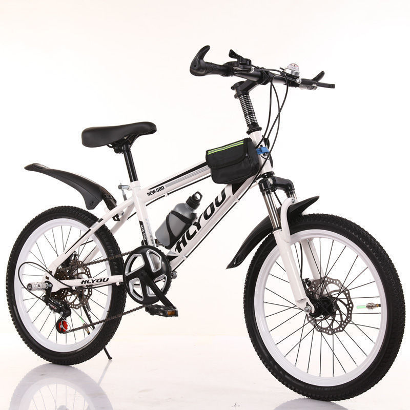 White shock-absorbing bike shifter (brake handle), set disc brake