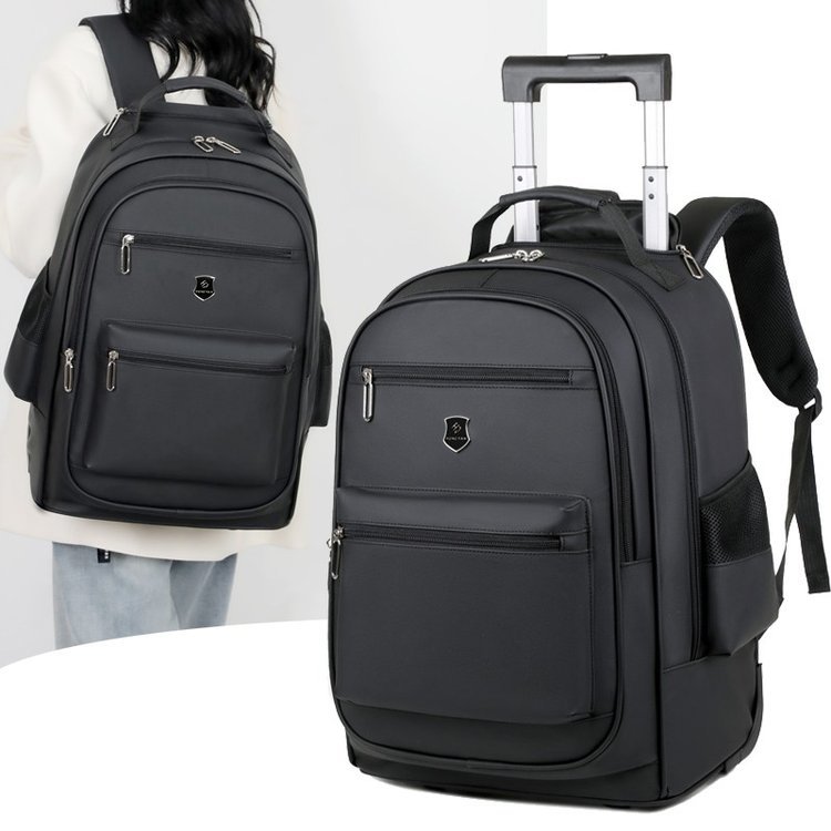 Wholesale Trolley Bags for Men and Women, Computer Bags with Logo Printing, Casual Travel Bags, School Bags for Middle School Students, Trolley Backpacks