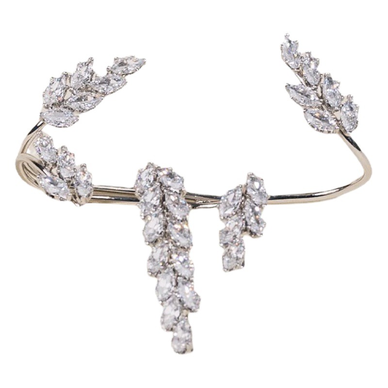 Nueva pulsera de circón transfronteriza personalidad europea y americana brillante accesorios de espalda abierta pulsera femenina