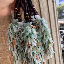 缅甸翡翠a货三彩车挂批发辣椒冰种包挂配饰