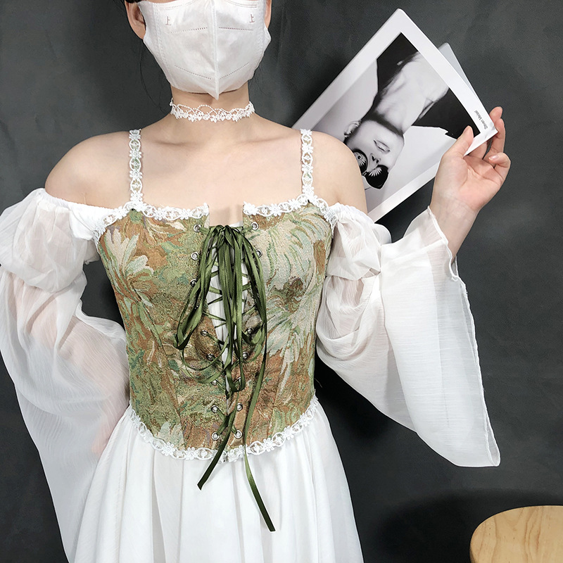 21738Light green corset PENNY