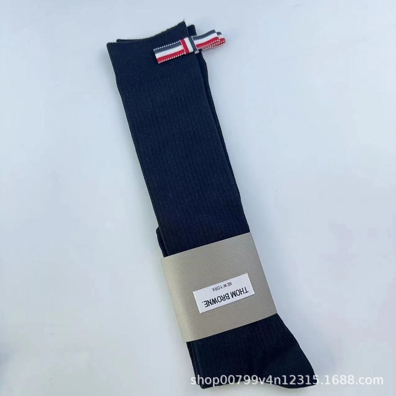 新款学院风手工蝴蝶结tb高筒袜堆堆袜时尚ins风女士小腿及膝袜子|undefined
