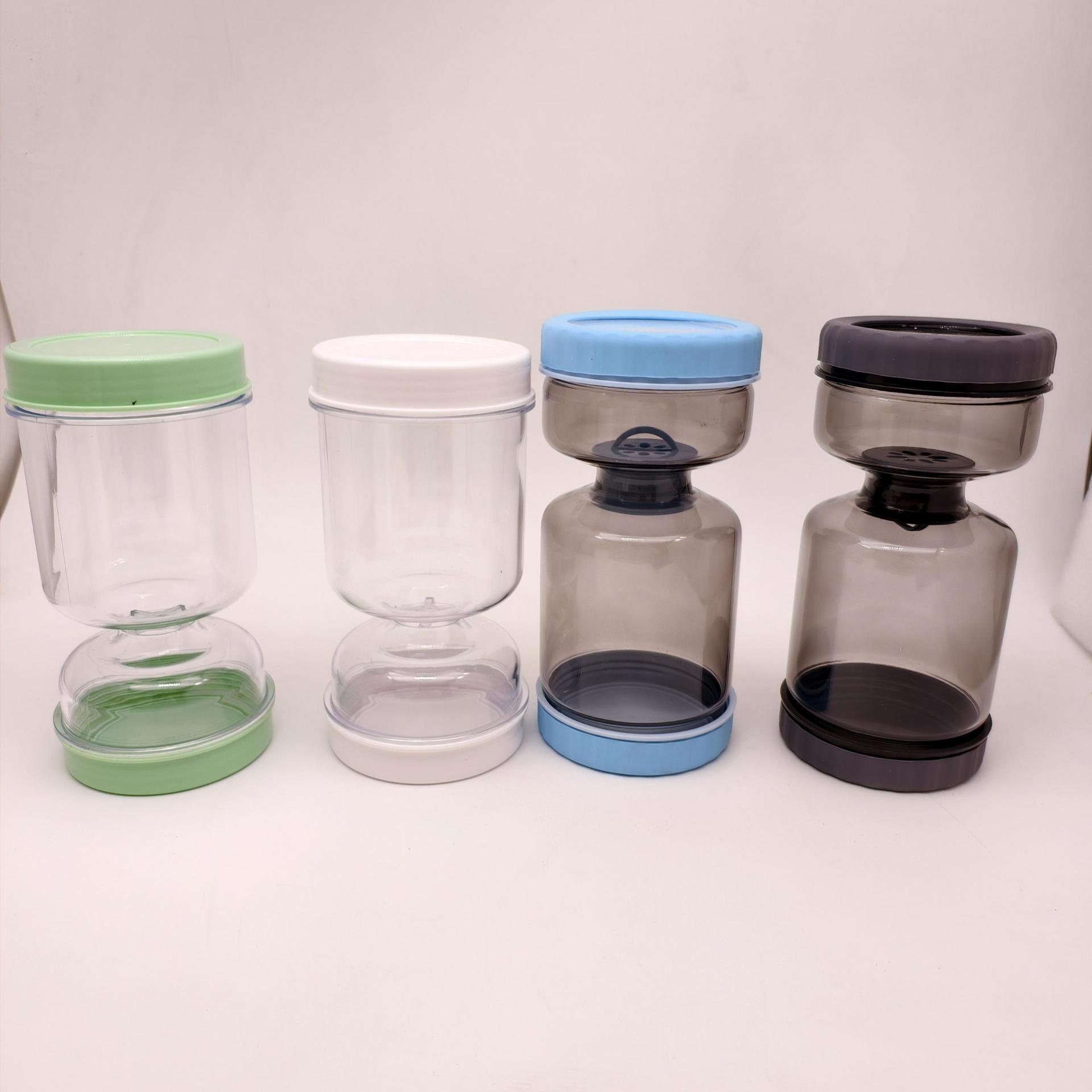 Round Dry and Wet Separation Pickle Jar Pickle Jar Dry and Wet Filtration Distribution Hourglass Jar Glass Sealed Jar