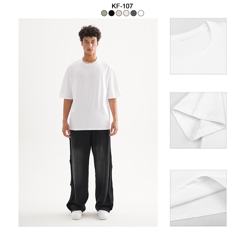 ETAI Hombre| Camiseta casual de hombre de color sólido de alta calidad multicolor marca de moda universal hombre manga corta suelta
