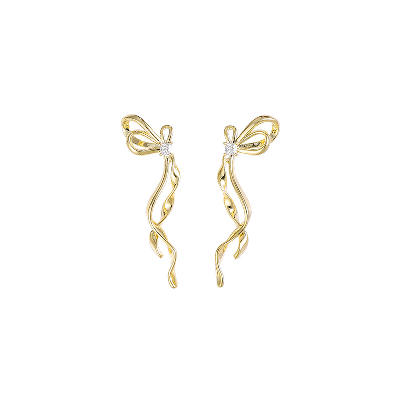 Cinta flexible de metal arco mosquito bobina oreja clip hembra earless pendientes de alto grado hembra zircon pendientes al por mayor