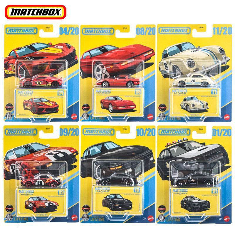 Matchbox Collector's Alloy Car Model with Rubber Tires Gbj48 Porsche Corvette Dodge