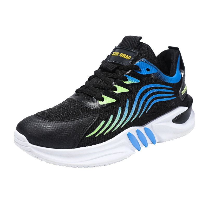 Zapatos de hombre 2024 primavera nuevos zapatos casuales de malla de tela de vuelo de comercio exterior zapatos deportivos de hombre al aire libre zapatos para correr