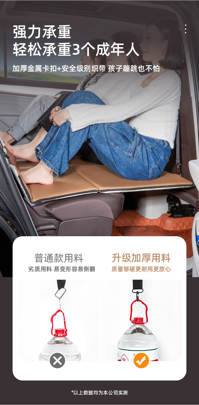 Car Rear Seat Travel Mattress, Foldable Car Sleeping Pad, Car Air Mattress, Universal for Sedans and Suvs, Direct from Manufacturer