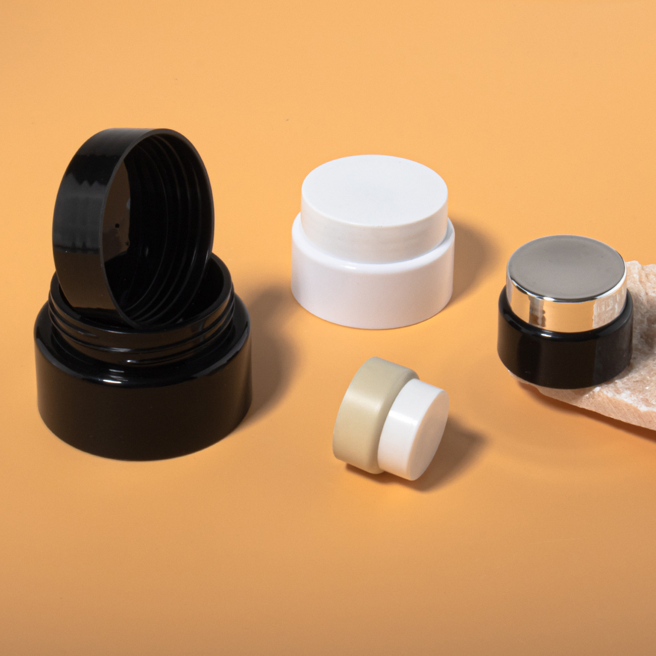 5g平盖甲油胶罐 美甲建构胶贴片胶分装瓶 固态凝胶罐甲油胶空罐