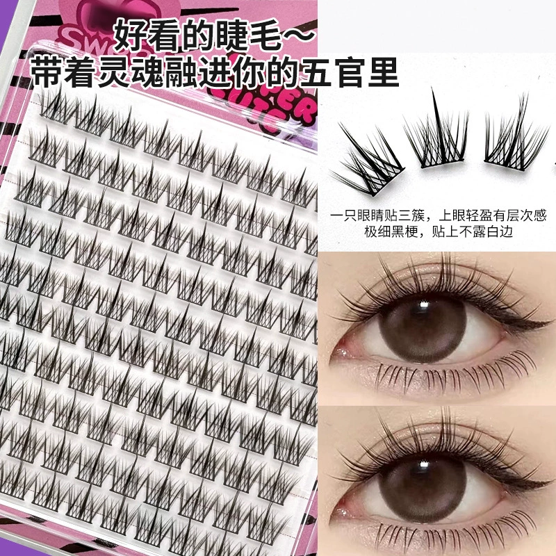 Mixed False Eyelash Clusters, Large-Capacity Multi-Style Kit, Cluster Packs 4–15 mm