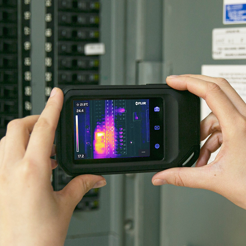 美国菲力尔红外热像仪FLIR C5 热成相高清蓝牙科研实验地暖测漏