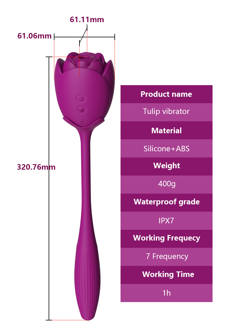 Mysite New Rose Double Head Sucking Egg Skipping Rose Vibrators 21 rose vibrator · portable rose toy with a bullet