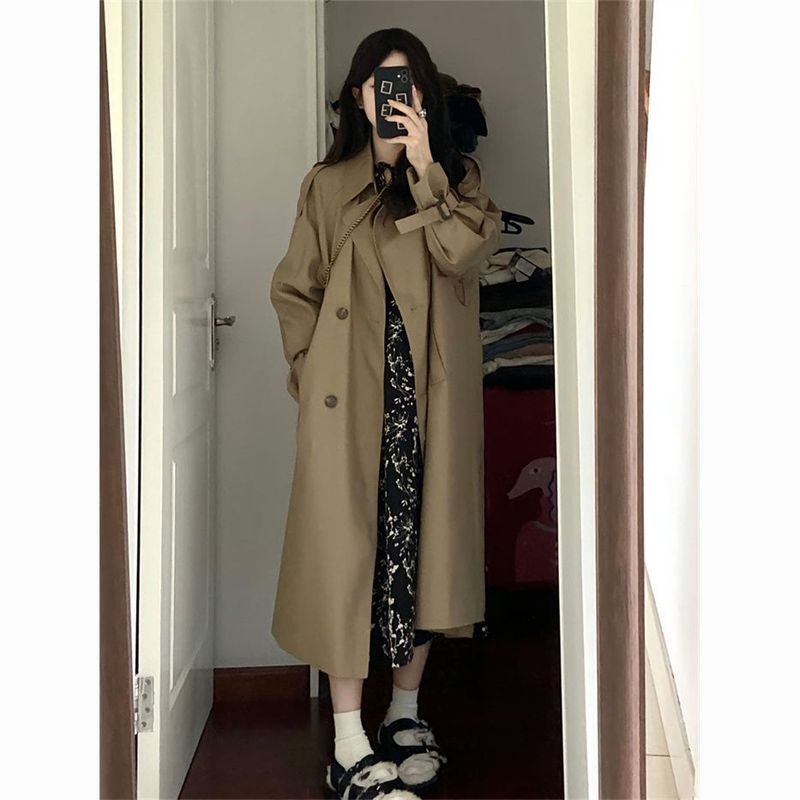 感风衣外套女春秋季新款韩版洋气小个子中长款轻奢宽松大衣潮|undefined