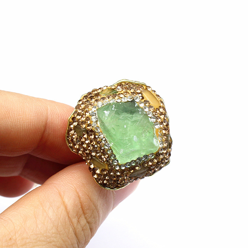 25g Weight Open Rings Classification Adjustable Ring Size 1 Piece Quantity Holiday, Daily Occasion natural stone Material Geometric Pattern Unisex Gender Plating, Healing Design Vintage Style, Classic Style Style Unisex Natural Stone Plating Healing Geometric Open Rings Healing Crystals Jewelry 24