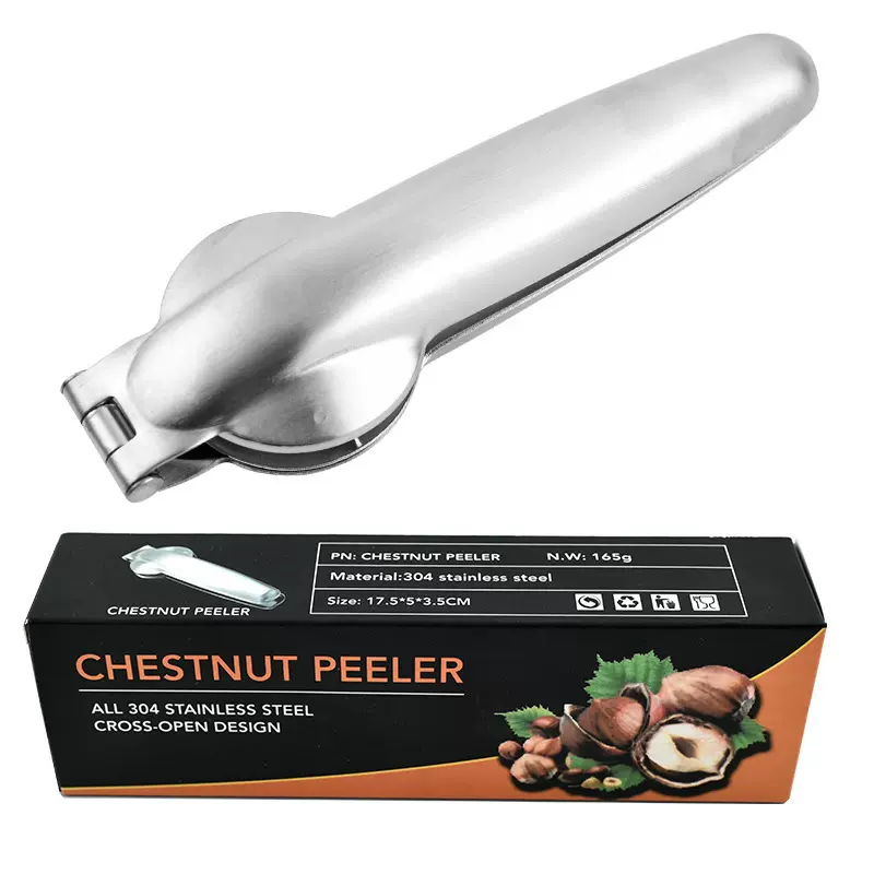 304不锈钢板栗夹 十字板栗夹家用坚果开口器厨房工具核桃夹栗子夹