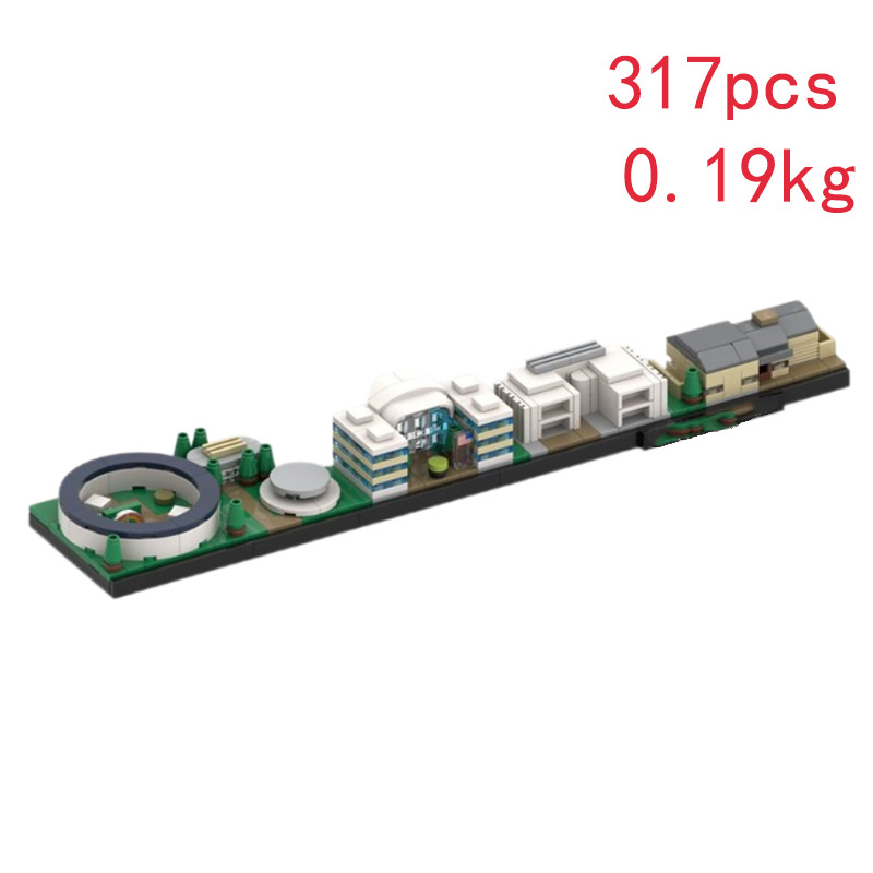 Cross-border Hot-selling In-stock MOC-128345 Small-piece Assembly Building Block Toy Creative Skyline Model Ornament_voghion.com