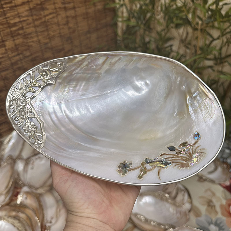 天然貝殻、軽くて豪華な金縁の貝殻、装飾フルーツプレート、リビングルームのテーブル装飾品、ジュエリー収納トレイ|undefined