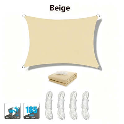sail, outdoor sunshade sail, UV, Avtomobil yan çətirləri - beige-2x2m