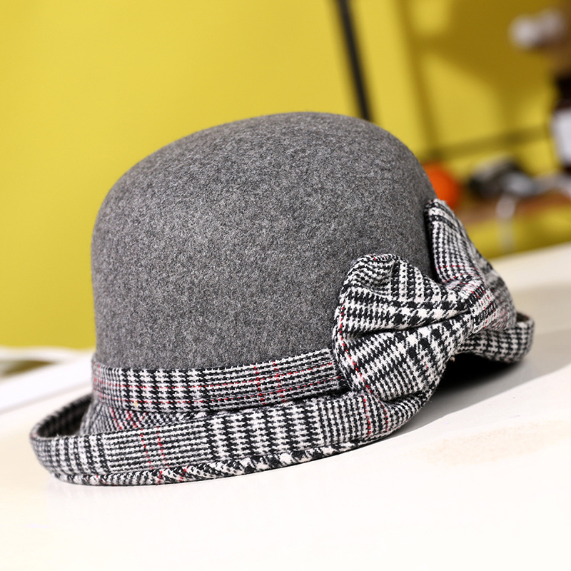 Sombrero de las mujeres otoño e invierno nuevo sombrero de lana de las mujeres moda plegable suave conformación cúpula caliente cuenca sombrero al por mayor