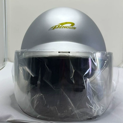 Motosiklet dəbilqələri — Penguin Motorcycle Helmet Piao Helmet Motorcycle - one-size-fits-all-matt-silver
