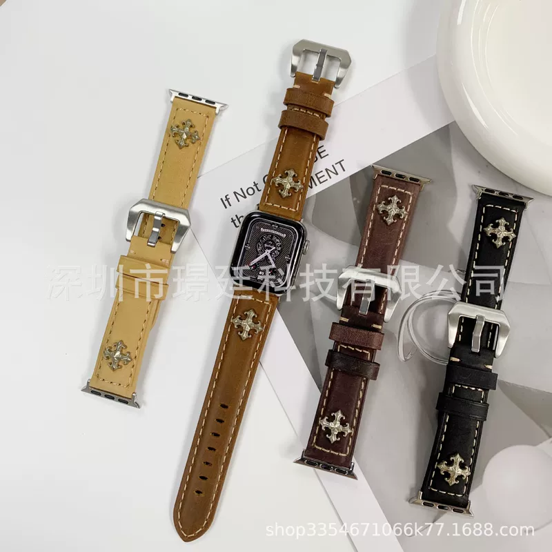Подходит для Apple Watch, кожаный ремешок Croxin Cortex, совместим с Apple Watch 8/SE/7/6/5/4/3/2/1