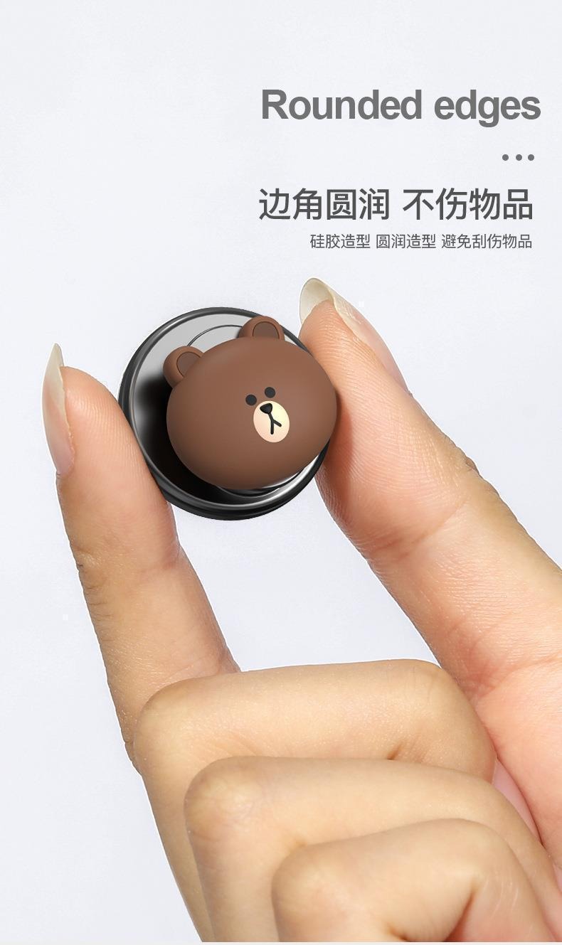 Brown Bear Car Interior Adhesive Hook for Seat Back, Creative Car Interior Hook, Passenger Seat Decoration Car Accessory