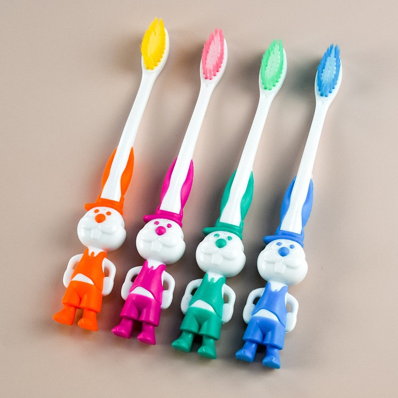 Shu Chen Children's Cartoon Toothbrush Kangaroo 333 Toothbrush Kids Baby 3-6-12 Years Old Soft Hair Gum Protection Toothbrush Free Shipping