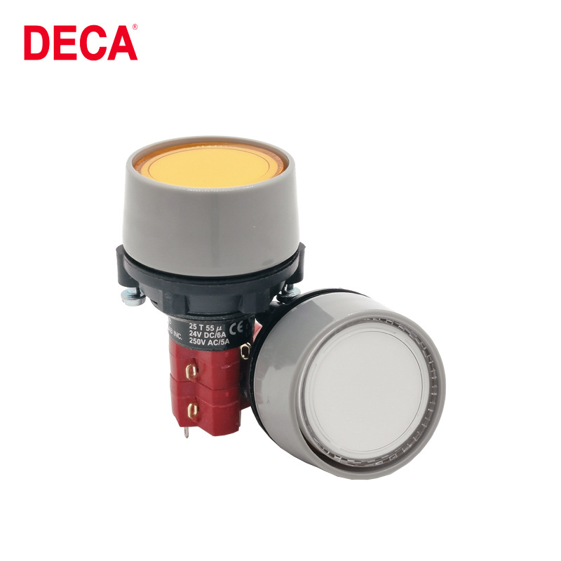 台湾DECA进联D16LAU1-2AB/D16LMU1-2AB不带灯按钮开关16mm2NO+2NC