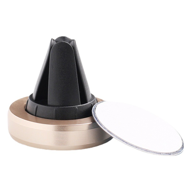 Soporte para teléfono móvil redondo coche aire acondicionado salida de aire imán magnético coche perezoso titular para teléfono móvil registro imprimible