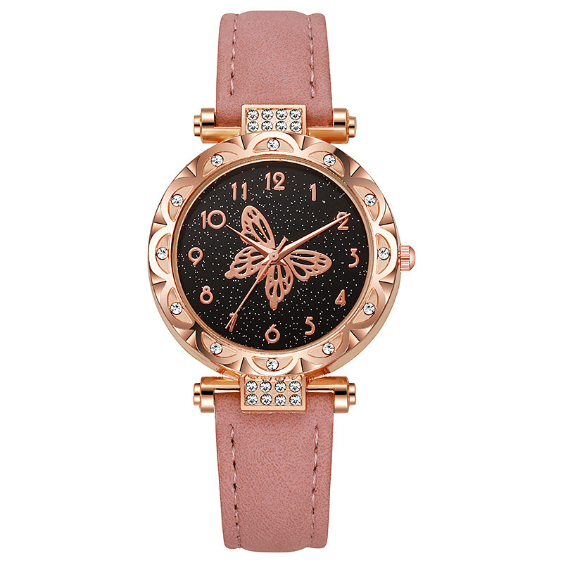 Nuevo reloj de moda transfronterizo moda femenina simple mariposa correa de cuarzo reloj electrónico venta al por mayor