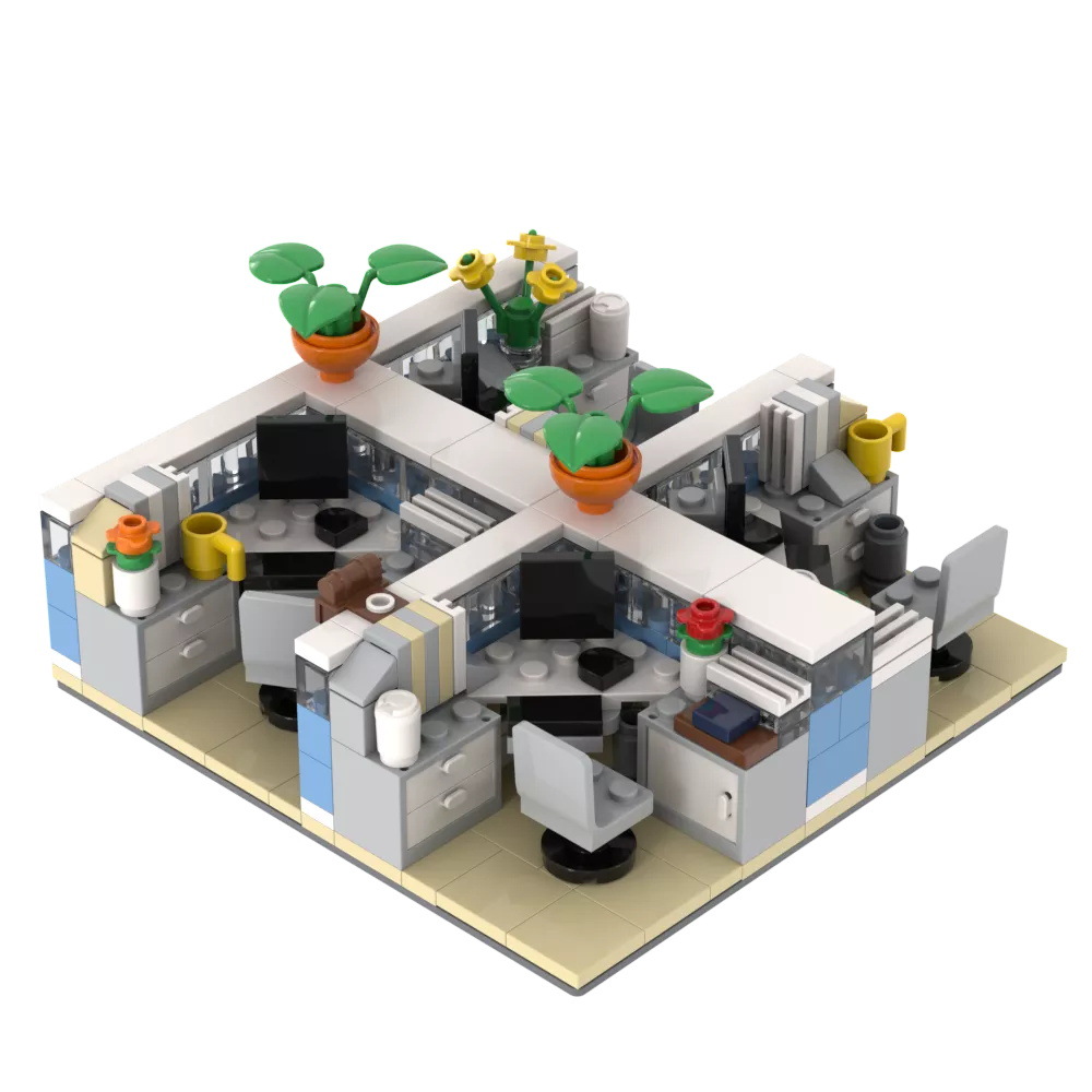 Chinese Building Blocks Moc Assembly City Family Series Barbecue Grill Convenience Store Hospital Street Lamp Ornaments Assembly Toys