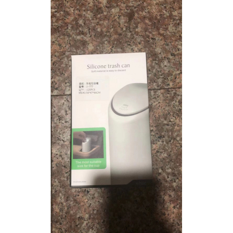 Basura de automóvil de moda creativa desmontable lavable silicona mini contenedor de basura de automóvil taza de agua de automóvil rack