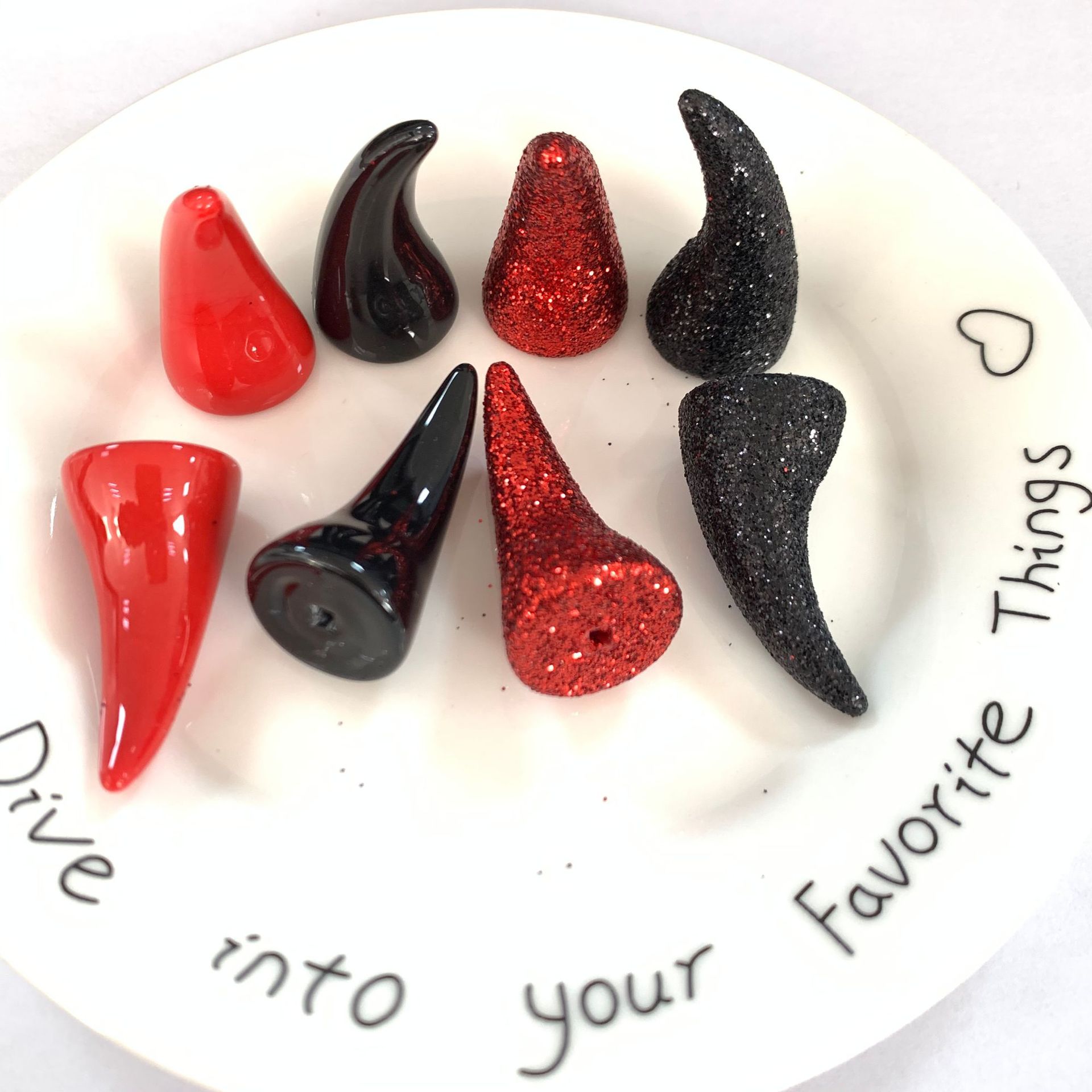 fashionable plastic glossy accessories