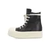 Black and white leather platform