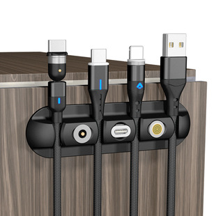 Silicone cable winder desktop power cord wire storage clip data cable organizer self-adhesive cable card