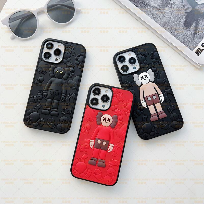 Chao Brand Three-dimensional kaws Doll Apple 16promax Mobile Phone Shell xr Applicable iphone13/11/8/12XSma
